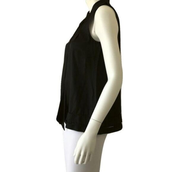 Generra Black Silky Front Tie Blouse - Picture 4 of 5